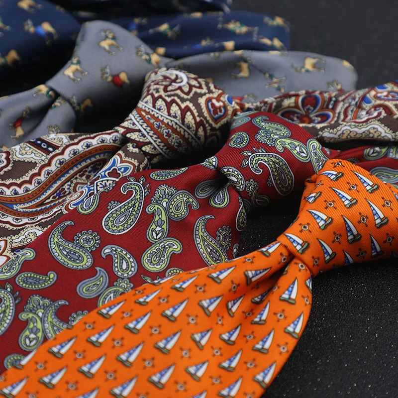 Men's business necktie, 9cm printing, casual work, wedding supply