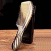Natural Yak Horn Comb Handmade Carving Handle Smooth Anti-Static Scalp Health Care Massage Comb Wide & Fine Tooth for All Hair 4
