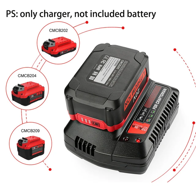 20V Lithium Battery Charger LCS1620 for Black Decker LSW120 LSW20