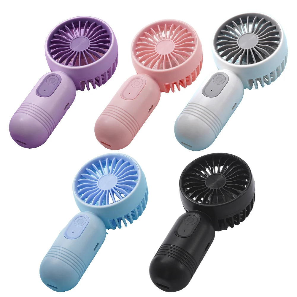 

1pcs Portable Mini Fan Rechargeable USB Charging Handheld Fan Built-in 14500 Lithium Battery 3 Speed Power For Student Quiet