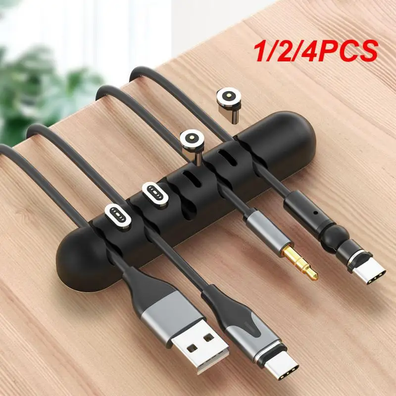 

1/2/4PCS Cable Organizer Protector Cable Management Holder Winder Desk Silicone Cable Clips for Earphones Mouse Wire Headphone