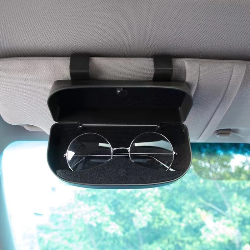 Glasses Holder Magnetic Car Sun Visor Case Organizer Storage Box
