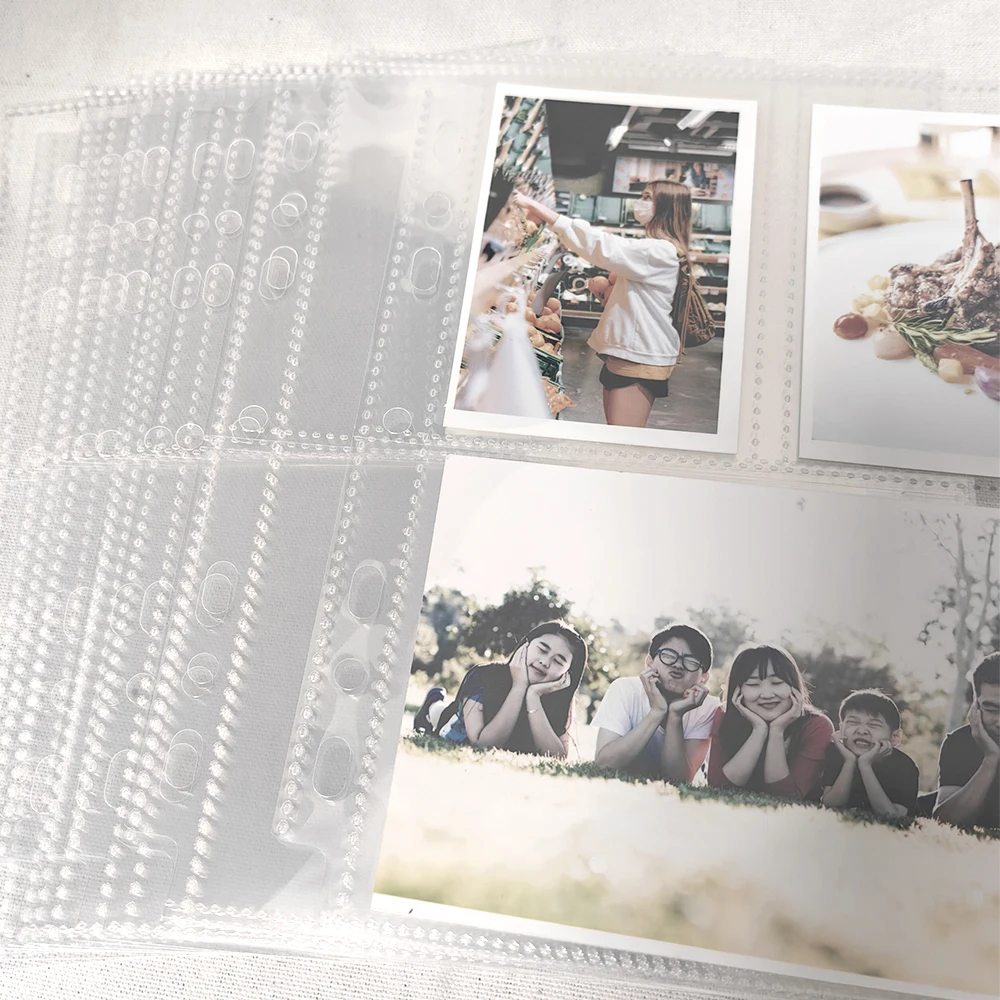 A5 7-Hole Binder Refill Sheets 10pk Clear PP Sleeves Special 3-Pocket Design Universal High Clarity Photo Postcard Protectors 4