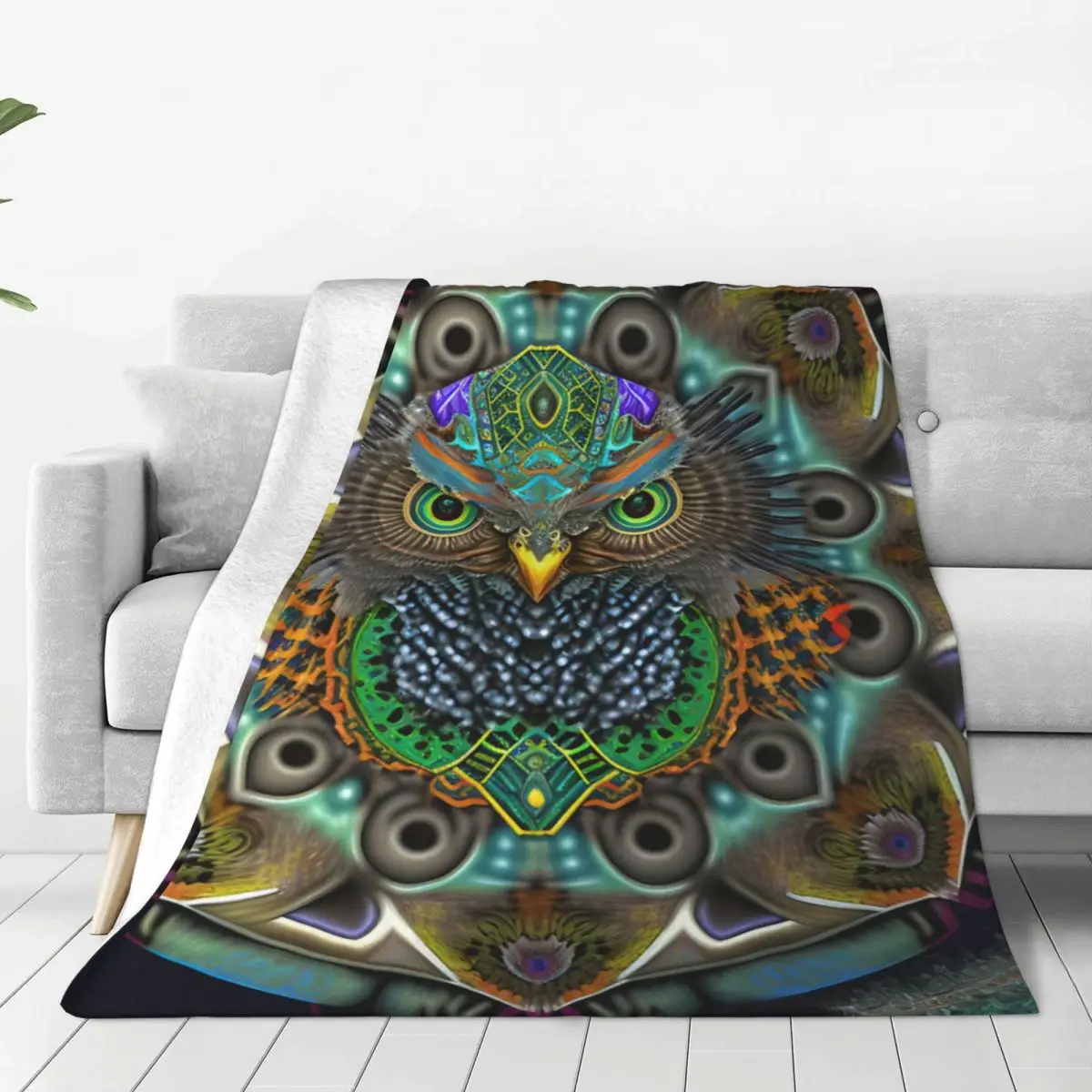 

Owl Of The Bright Bed Blanket Flannel Blanket Flannel Blanket Air conditioning blanket