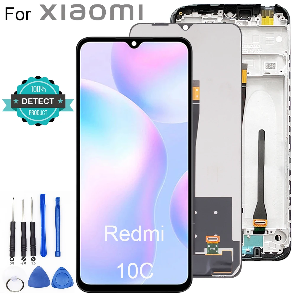 

ЖК-дисплей для Xiaomi Redmi 10c, сенсорный экран с дигитайзером в сборе для Redmi 10c, 220333QBI, 220333QAG, Замена ЖК-дисплея, оригинал