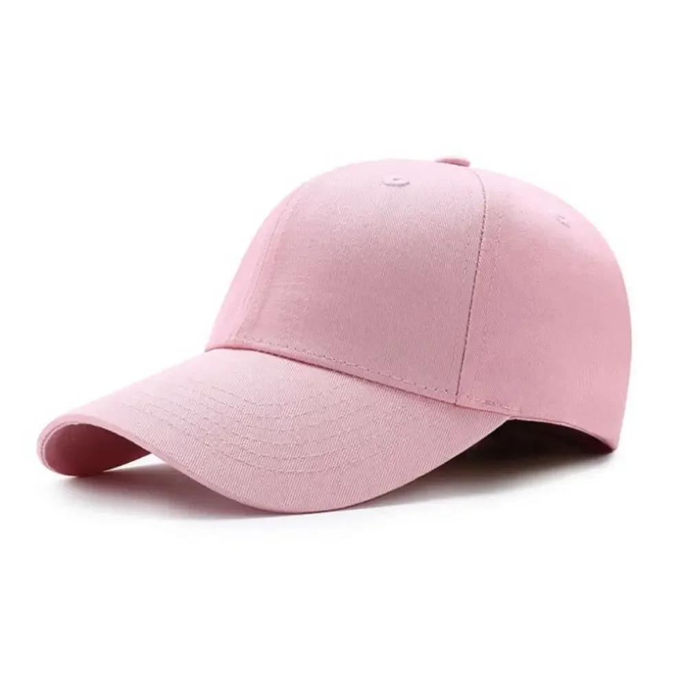 Men Women Fashion Casual Simple Baseball Cap Solid Color Cotton Hat Black Pink White Wine Red Blue Snapback Best Selling