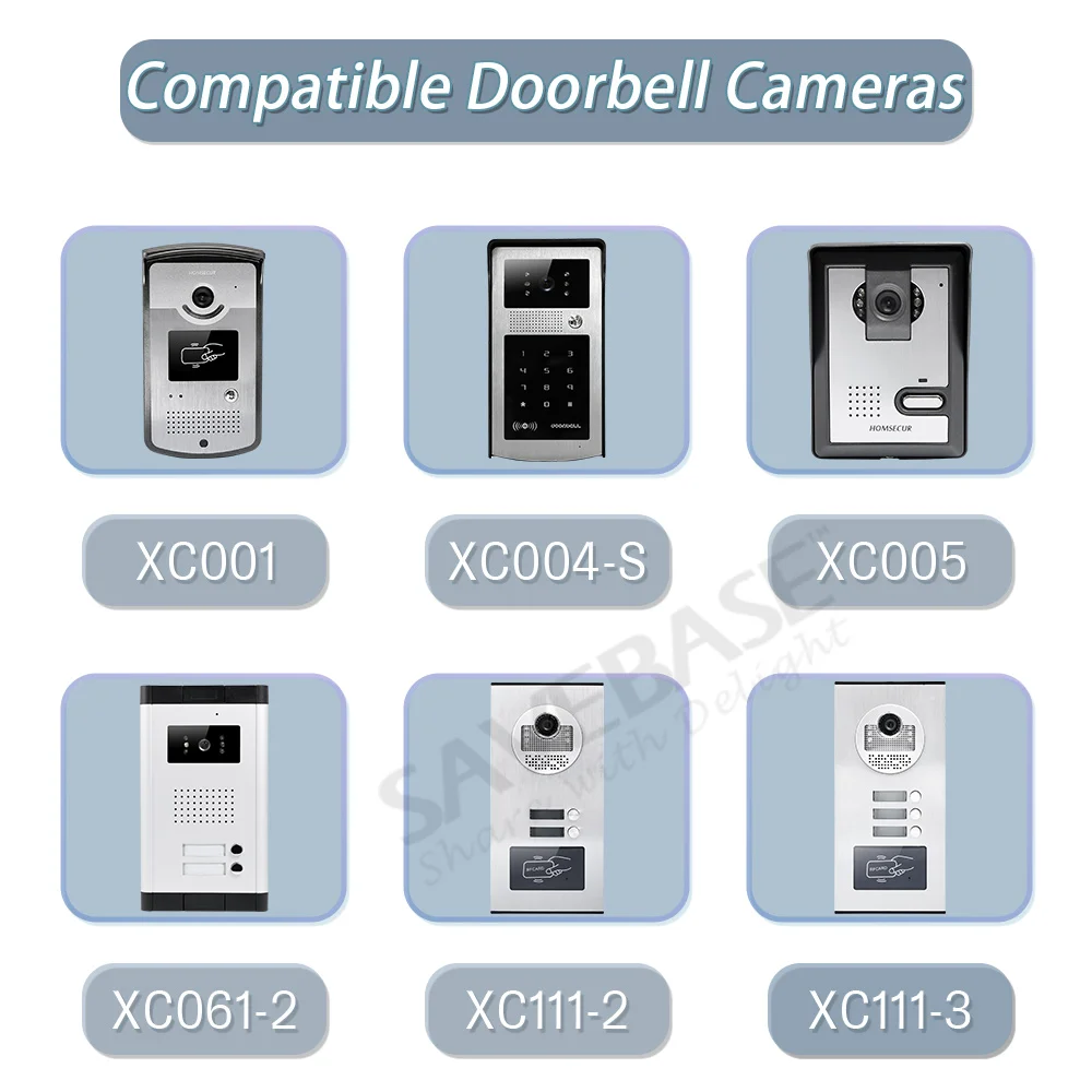 4 Wire 7" TFT LCD Screen XM705 for HDS Series 700TVLine Video Doorbell Phone Intercom Family System Kit
