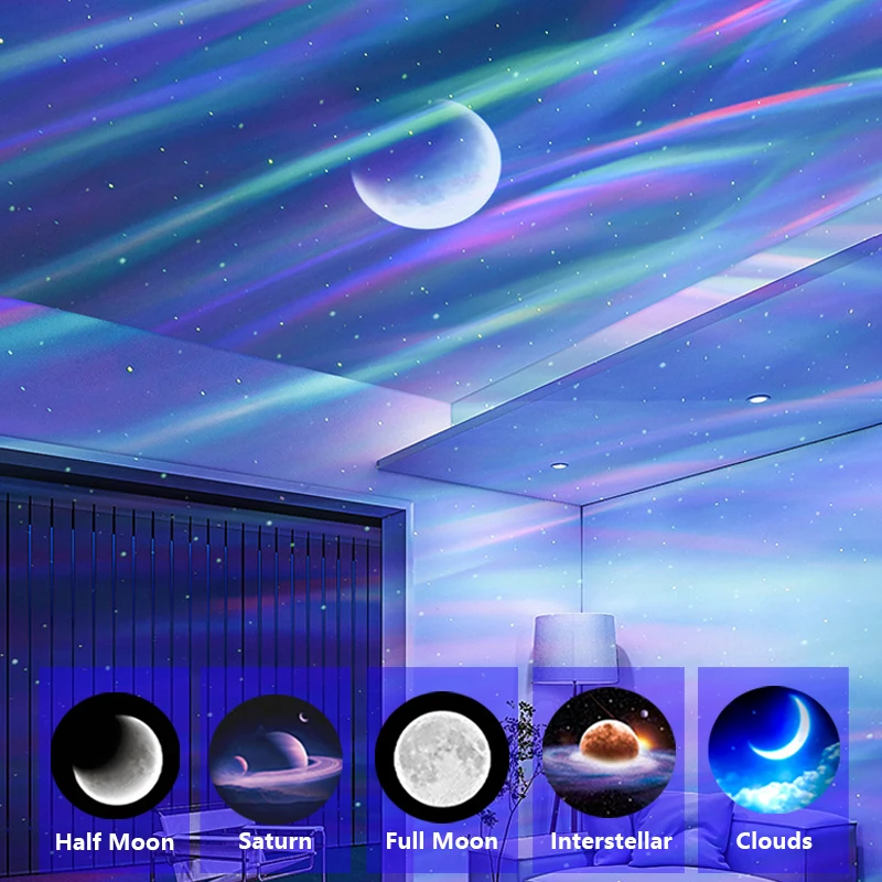 Nordlichter Projektor, LED Atmosphärenlampe, Nordlichter,  Sternenprojektionslampe, Schlafzimmer, Laser Bühnenlampe, A12 Von 17,95 €
