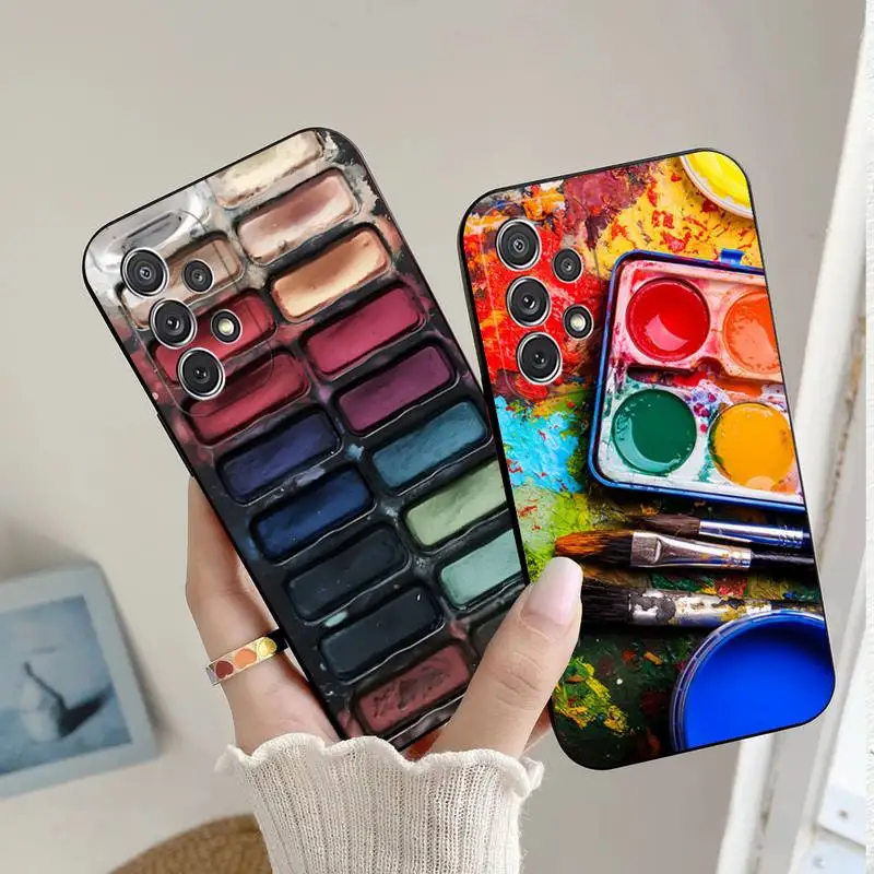 Watercolors Set Paint Palette Painting Box Custodia Per Telefono Per Samsung Galaxy Note 20 10 Plus Ultraa Lite J5 A81 J7 J6 Pro Soft Cover