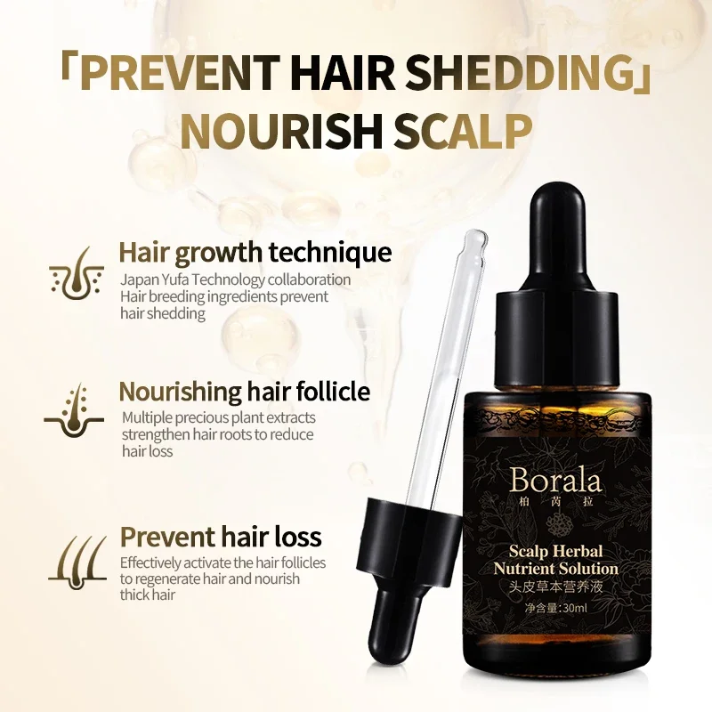 Borala Hair Growth Aftercare Tattoo Scalp Repairing Hair Scalp Herbal Nutrient Solution Growth 30ML/Bottle Aftercare Liquid