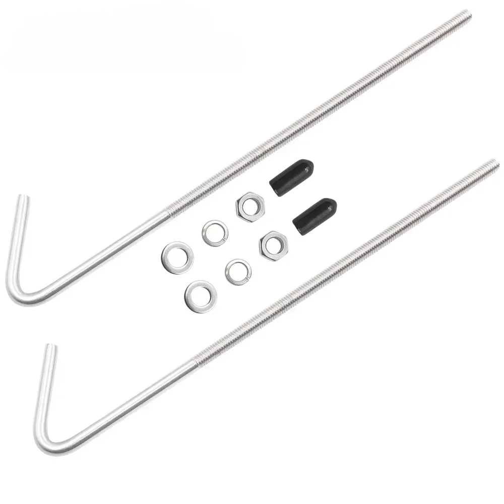 Battery Hold Down Bolts Protective Caps Hex Nuts Stainless Steel Battery Hold Down Kit Easy to Install