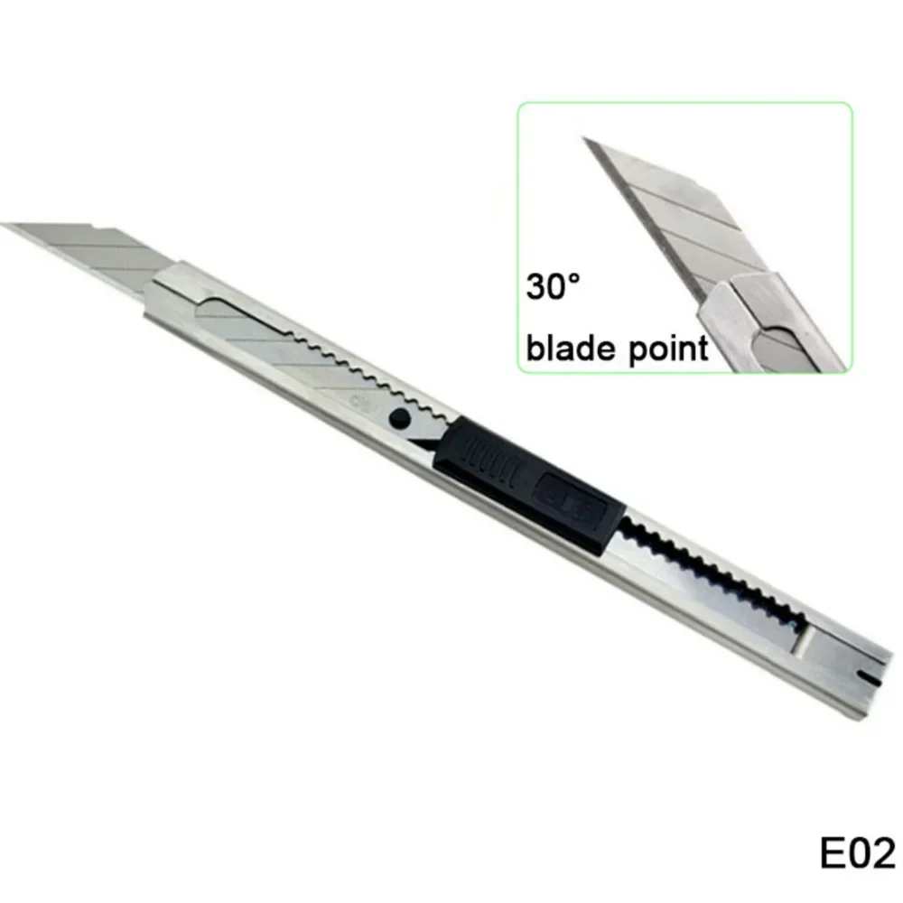 CNGZSY 사무실용 다용도 나이프, 그래픽 사인 제작용 예비 날, 비닐 아트 커터, 자동차 랩 도구, E02 + 3E03, 1 개, 30 개