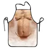 Funny Apron Novel Muscle Potbelly Men's Kitchen Cooking Barbecue Apron Fun Creative Gift for Boyfriend 1