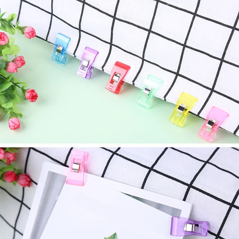 바느질 뜨개질 클립 패브릭 퀼팅 공예 홈 오피스 용품, 혼합 플라스틱 클립 홀더, DIY 패치워크, 50 개/백