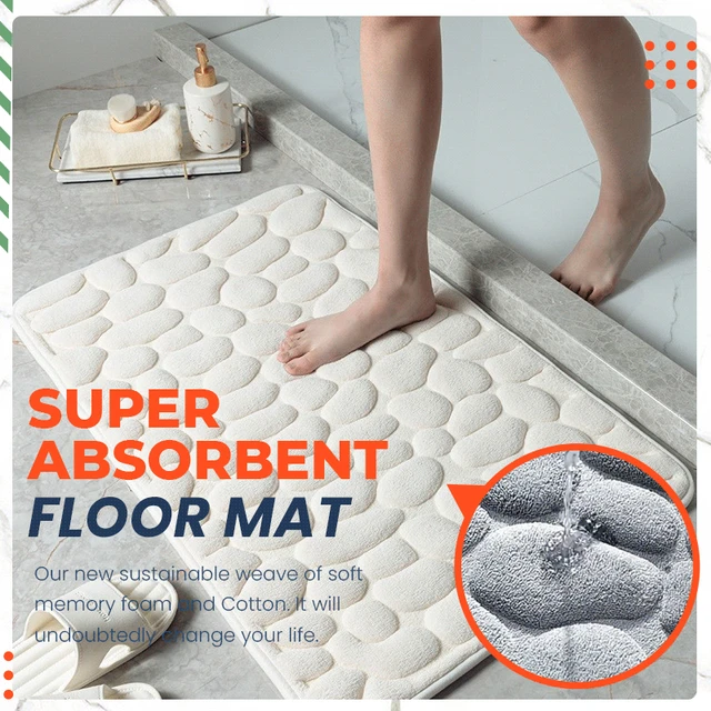 Super Absorbent Floor Mat Memory Foam Bath Mat Super Water Absorption  Washable Bathroom Rug Quick Dry Bathmat Floor Rugs Soft - AliExpress