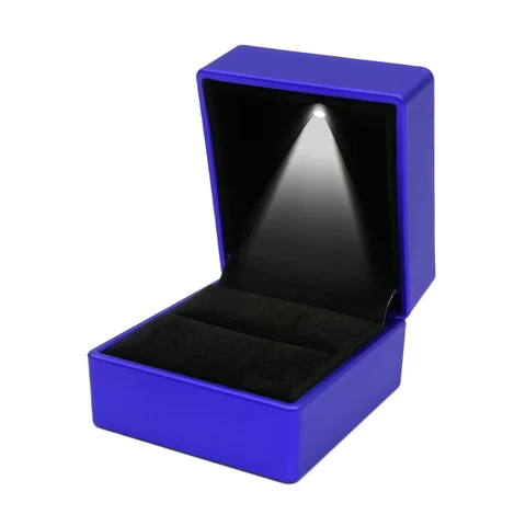 LED Jewelry Box Ring Box with LED Light Engagement Wedding Rings Case Boxes Pendant Earring Display Storage Jewellery