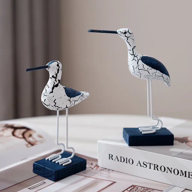 3pcs Wooden Seagull Figurines - Image 4