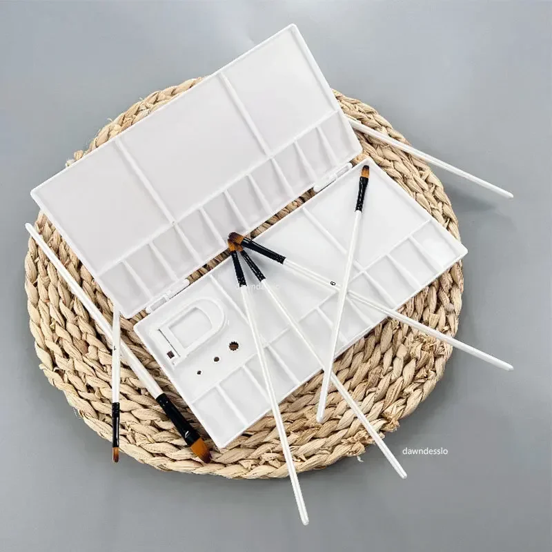 20Grid Folding Watercolor Palette Watercolor Paint Tray Box Renovate Cover Pigment Box Painting Tool Artistic Supplies