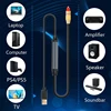 USB To Optical Audio Adapter USB A To Fiber Optic Audio SPDIF Port Connection Audio Converter Cable For Computer Laptop 4