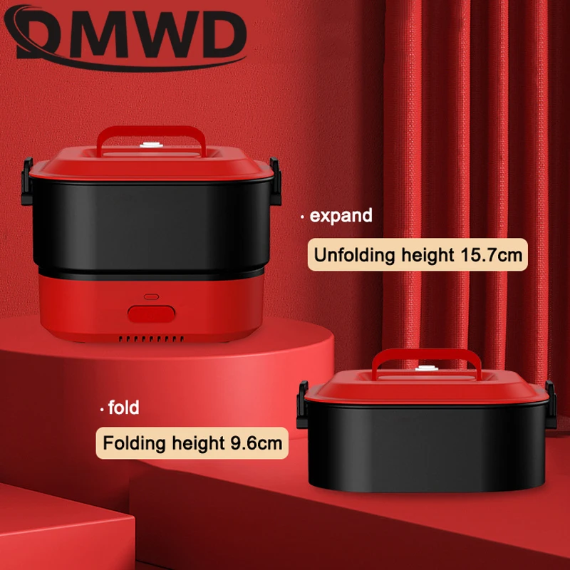 Multi-functional Split Electric Hot Pot Food Steamer Steak Frying Pan Grill Meals Cooking Heater Soup Stew Porridge Rice Cooker 6