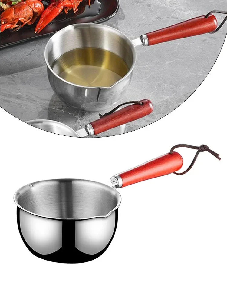 Stainless Steel Hot Oil Pan Hot Sauce And Milk Small Pot Cooking Butter Melting Pot Cookware Supplies And Gadgets for Kitchen