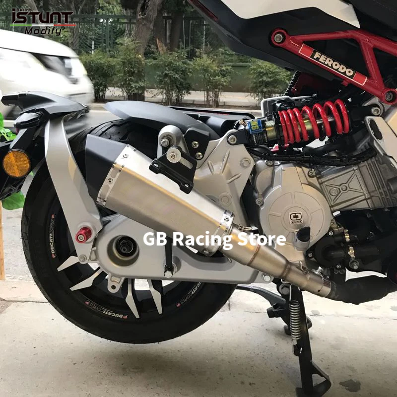 For Italjet Dragster 125 200 Motorcycle Systems Exhaust Escape Moto Modified Mid Link Pipe Special Accessories With Muffler - Image 2