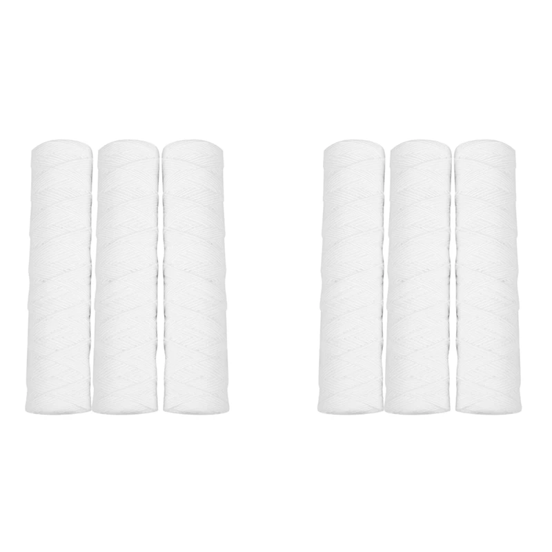 

6Pcs Water Purifier 10 Inch String Wound Filter Cartridge 5 Micrometre PP Cotton Filter Sedmient Filter