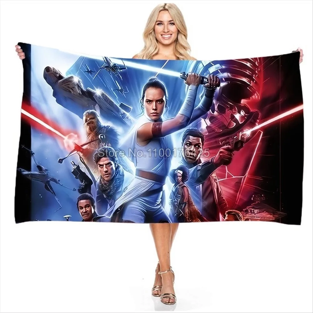 Hot Movies Yoda Personaggi Asciugamano Da Bagno 3D Coperta Assorbente Da Spiaggia In Microfibra Stampata Digitale