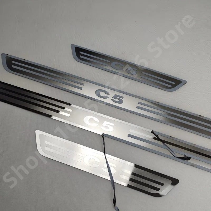 Stainless Steel Scuff Plate/Door Sill for Citroen C5 2010-Door Sill Scuff Plate Welcome Pedal Car-styling car door moulding trim window door cover trim