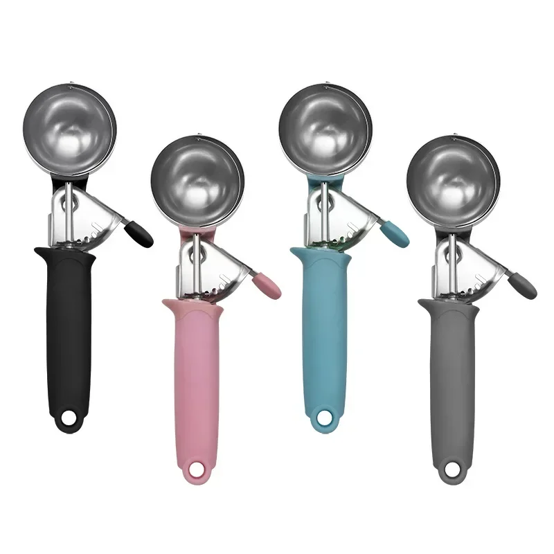 Ice Cream Scoop Stainless Steel Ice Cream Spoon Metal Icecream Cookie Scoop Melon Fruit Baller Ball Maker Kitchen Gadget