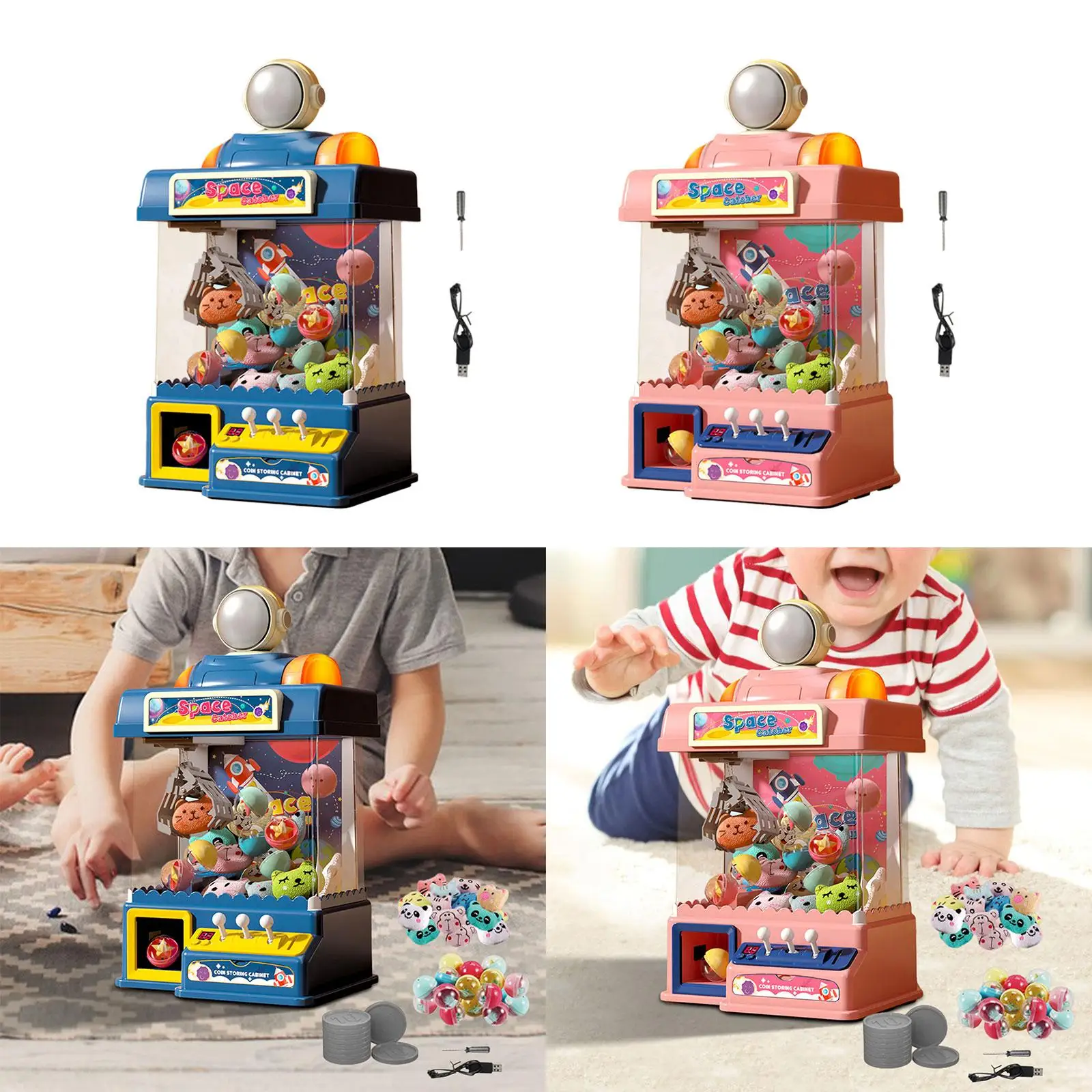 Electric Claw Machine Toy Novelty Valentines Day Gifts for Kids Party Favors 3