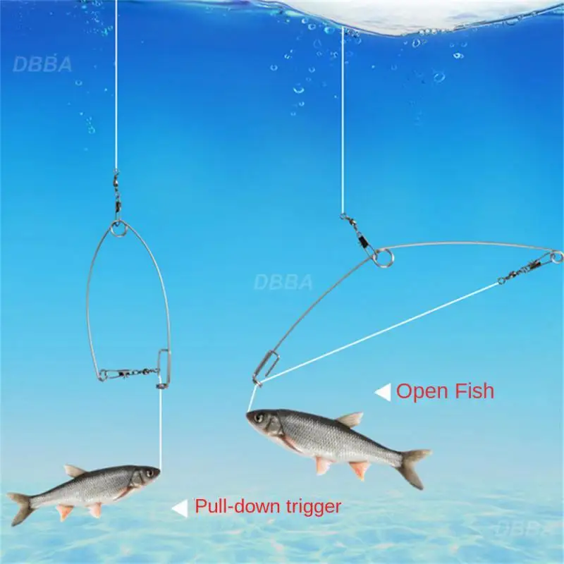 Fishing Hook Automatic Fishing Device Stainless Steel Automatic Fishing Hook Universal Hook Lazy Person