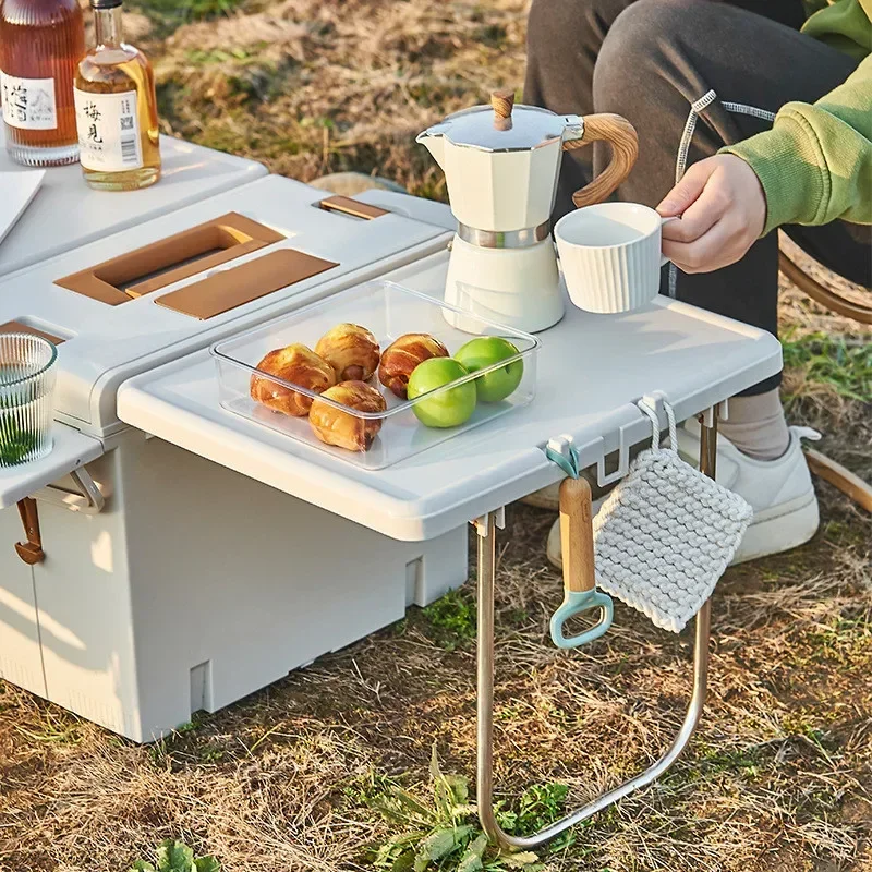 Outdoor Camping Insulation Table Folding Refrigerator Portable Car Refrigerator Camping Picnic Table New