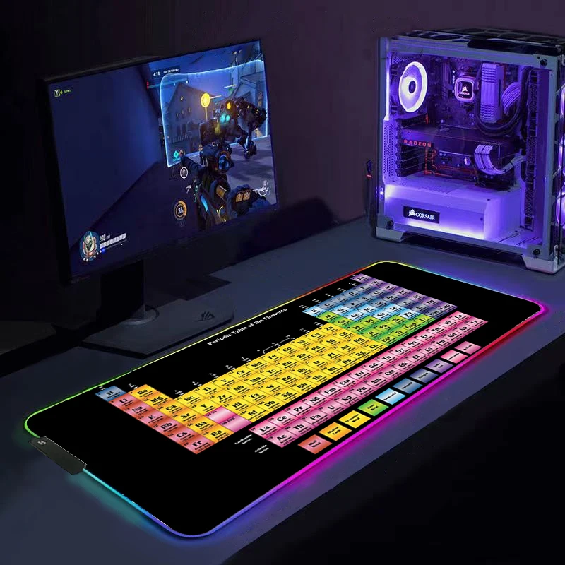 

Rgb Large LED Illumination Mouse Pad Gamer Mousepad Kawaii Gaming Accessories PC Compute Mausepad Anime Desk Mat Tappetino Mouse