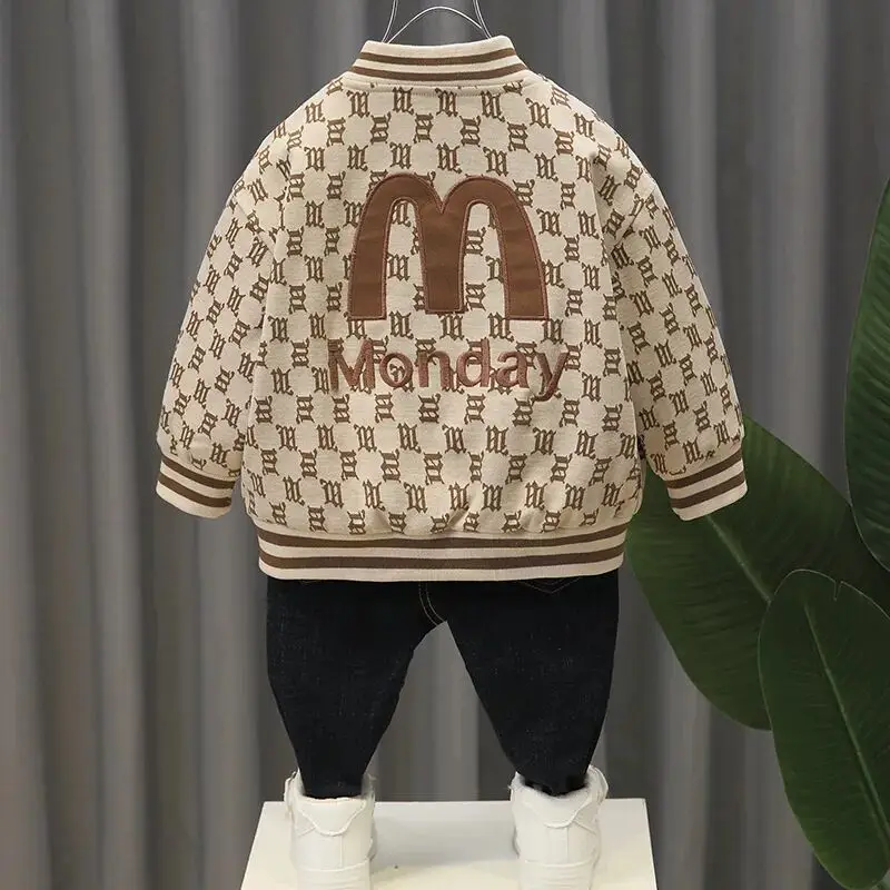 Frühling und Herbst Jungen Neue Baseball Mantel Baby Casual Kleidung kinder Coole Jacke_voghion.com