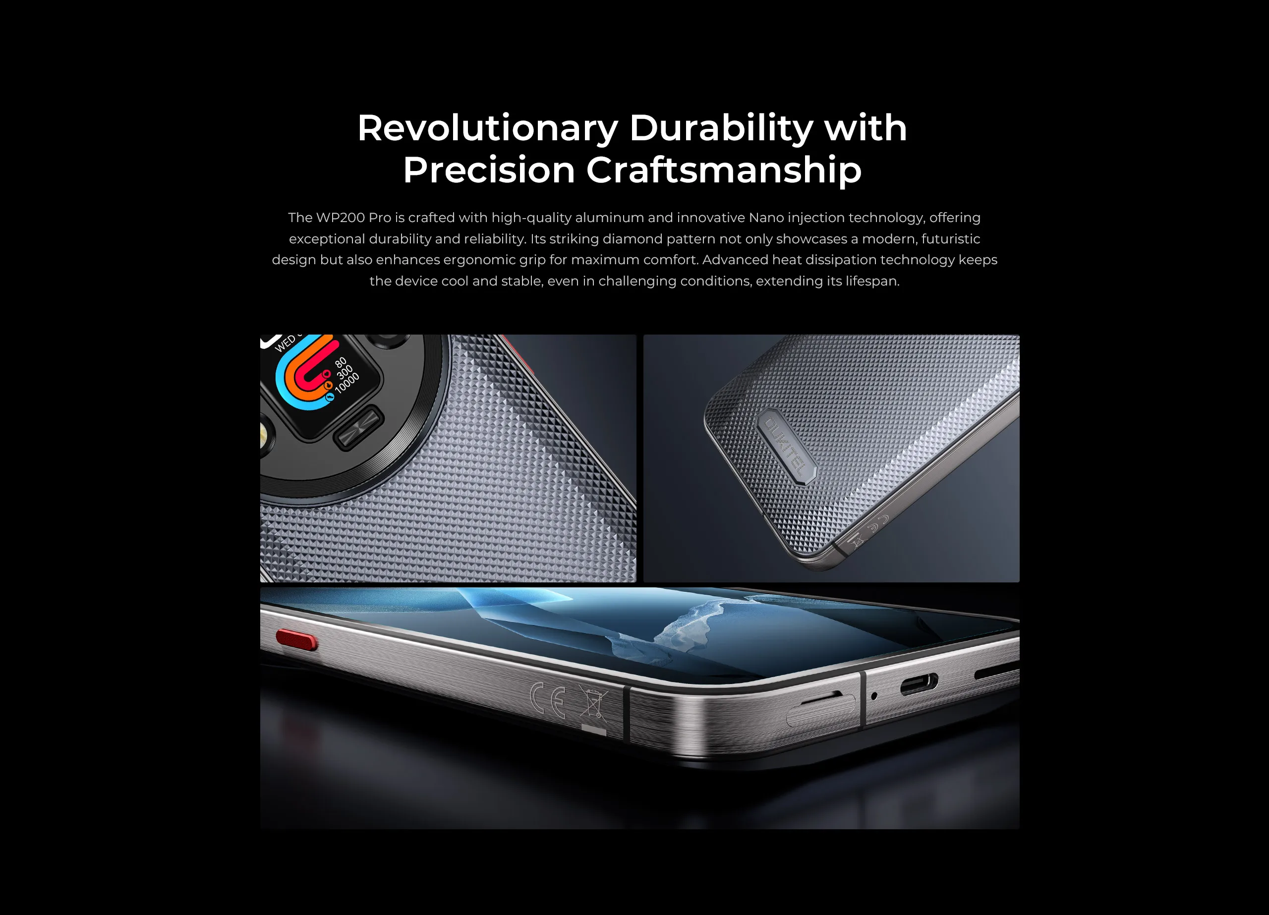 OUKITEL WP200 Pro 5G 6,7'' Robustes Mobiltelefon 72GB(24+48)+1TB Android 15 120Hz 108MP+32MP 8800mAh 45W Dual SIM AI NFC BT 5.3 – Detail 13