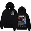 New Rapper Myke Towers Album Cover Graphic Sweatshirt  Vintage Hip Hop Hoodies Unisex Casual Fleece Pullovers Hoodie Streetwear 1