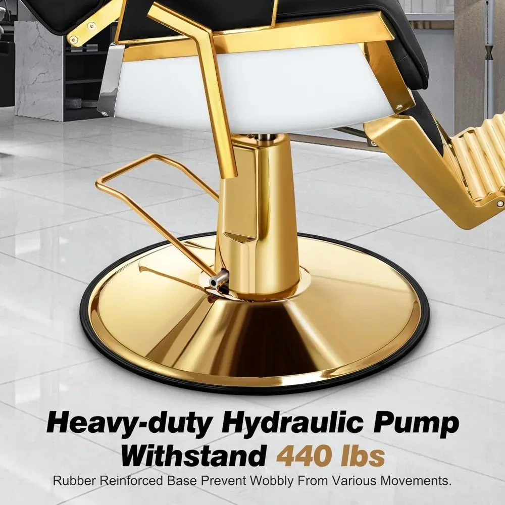 Reclining Salon Chair with Adjustable Backrest & Lumbar Support 5