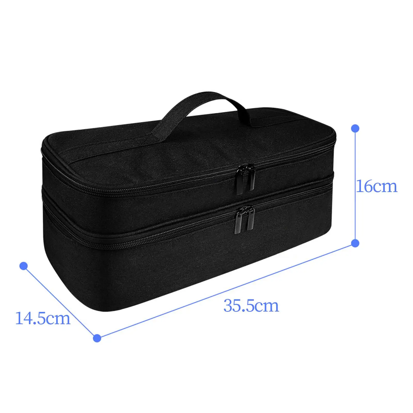 Double Layer Carrying Case Bag with Pockets Portable Storage Case for Female Friends Mum Hair Styler Attachments Wife Hair Tools