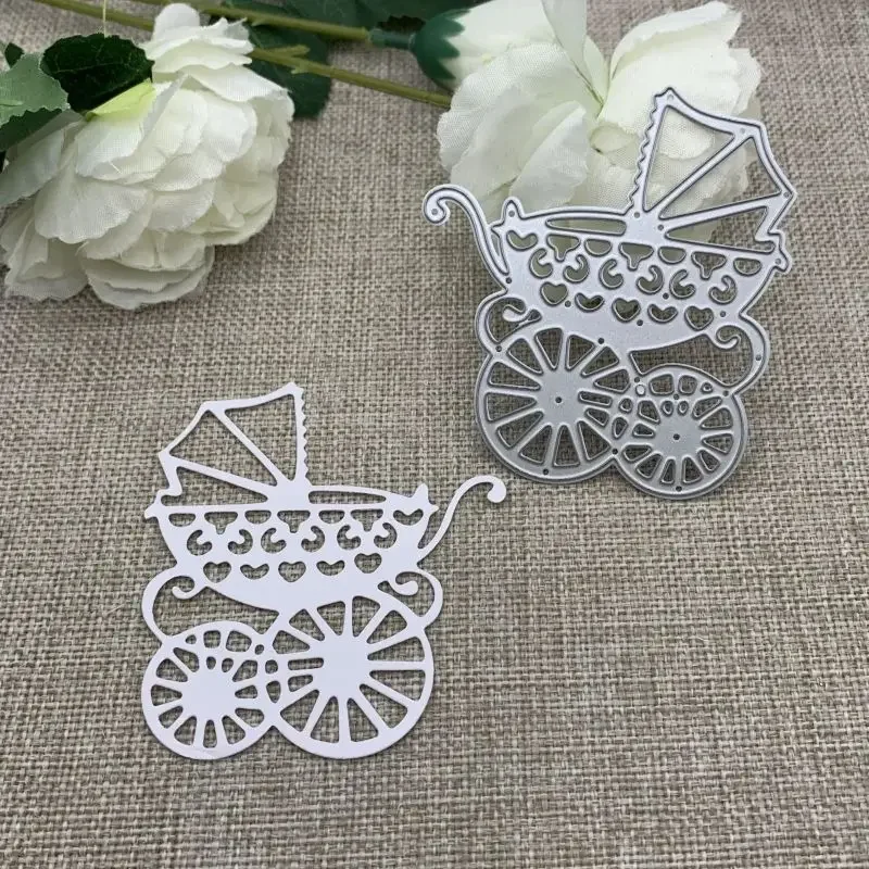 Der komplette Kinderwagen Metall-Stanzformen, Schablonen für DIY Scrapbooking, dekorative Prägung, Handwerk, Stanzschablone