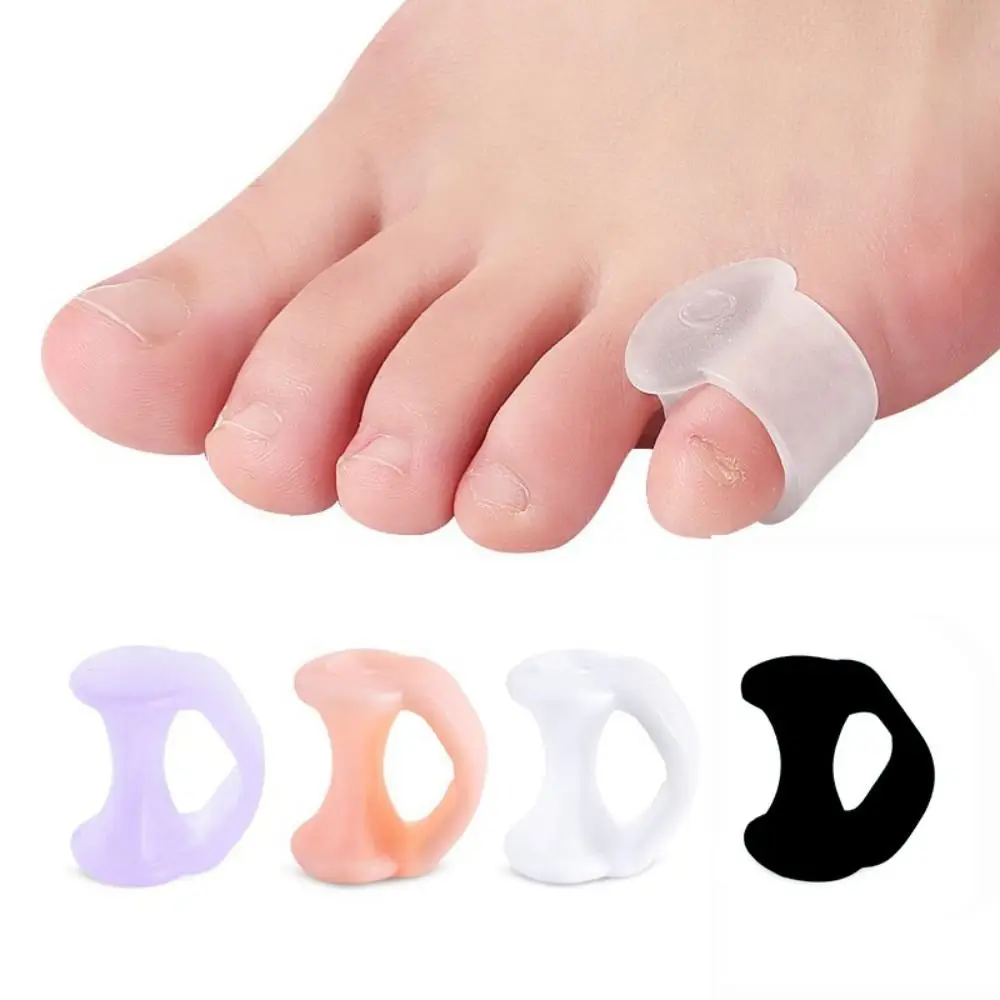 2Pcs=1Pair Pedicure Tool Tail Finger Toe Splitter Orthopedic Spacers Toe Separator Straightener Hallux Valgus Silicone Separator