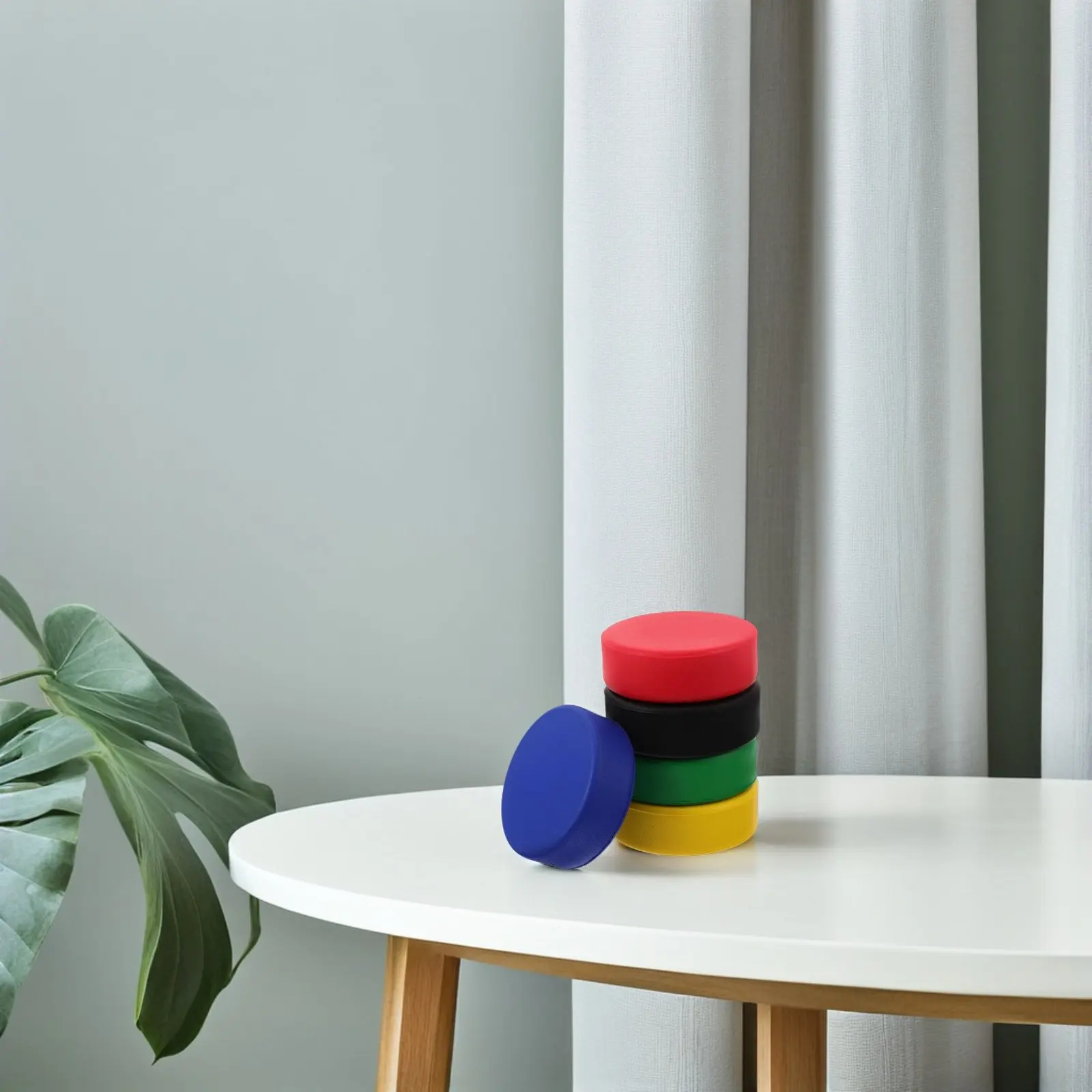 10Pcs PU 폼 아이스 하키 퍽스 실내 플로어 하키 훈련을위한 미니 경량 연습 퍽스 파티 호의 선물