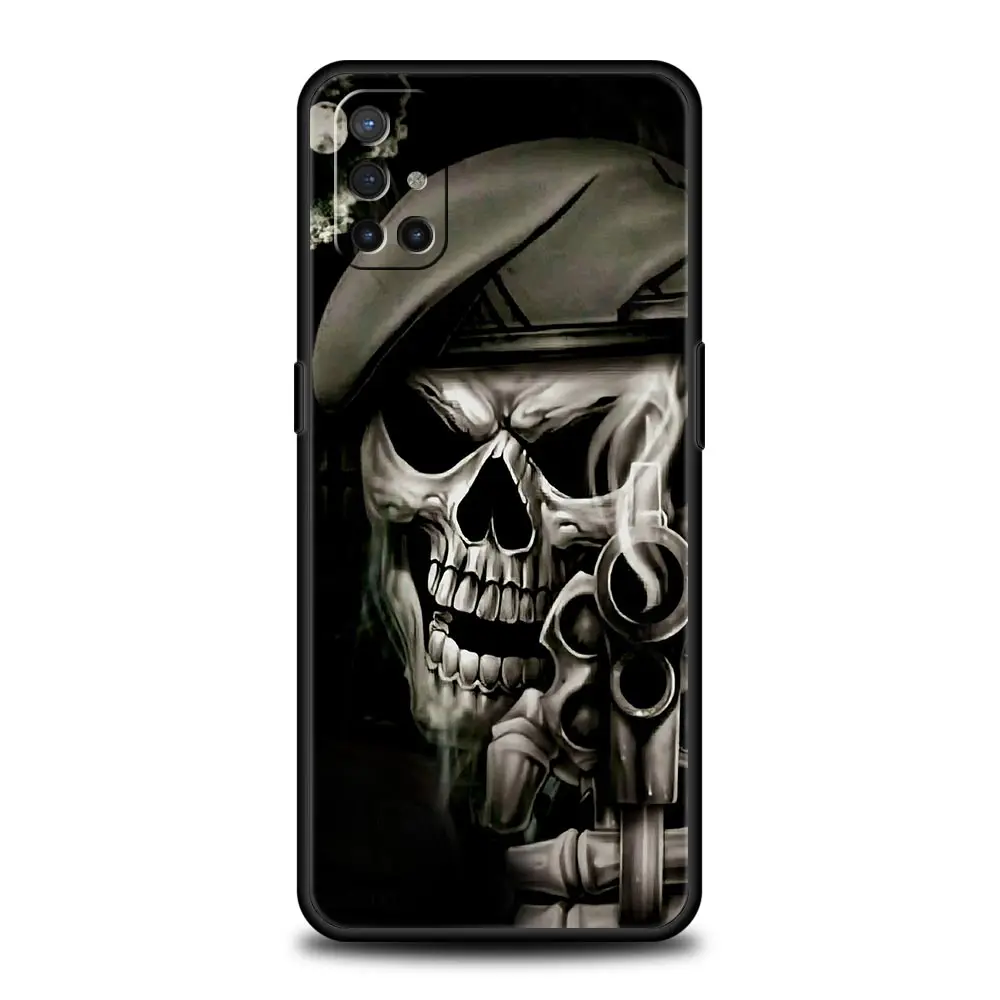 Soft TPU Terror Black Skull Design Phone Case