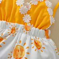 2022 Summer Baby Girls Rompers Toddler Jumpsuits Newborn Girl Sun Printed Sleeveless Infant Romper Baby Kid Clothes 0-4T 5