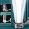 Black Large Flow Rainfall Shower Head 3 Modes High Pressure Water Saving Spray Nozzle Massage Showerhead Bathroom Accessories 3