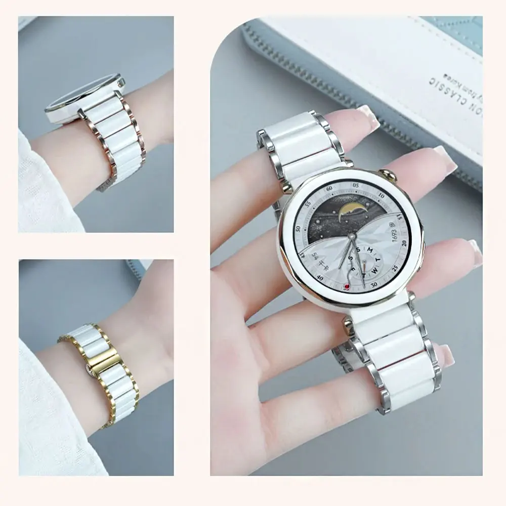 18mm Ceramic Strap with Butterfly Buckle Wristband