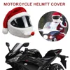 Plush Santa Claus Helmet Cover Christmas Helmet Cover Elastic Motorcycle Santa Claus Funny Cover Motorcycle Accessoories 1