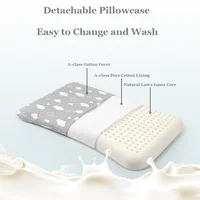 JFLEGAL 0-3 Years Old Newborn Latex Baby Pillow 100% Cotton Pillowcase Babies Almohadas Para Dormir Oreiller Kussen 2