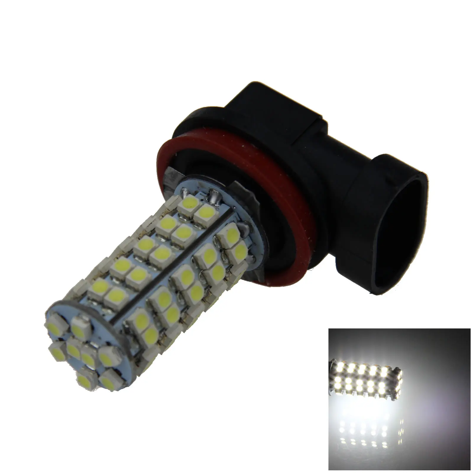 

1X белая противотуманная лампа RV H11, сигнальная лампа 68, излучатели 1210 SMD, светодиодная лампа дневного света