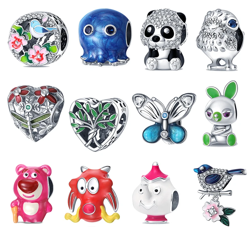 Abalorios de mariposa de Medusa y oso de compatibles con Pandora 925, abalorios pulsera, collar, joyería novedad _ - AliExpress Mobile